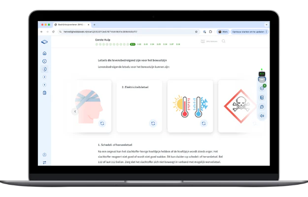 BHV herhalingscursus e-learning als online voorbereiding op de praktijktraining